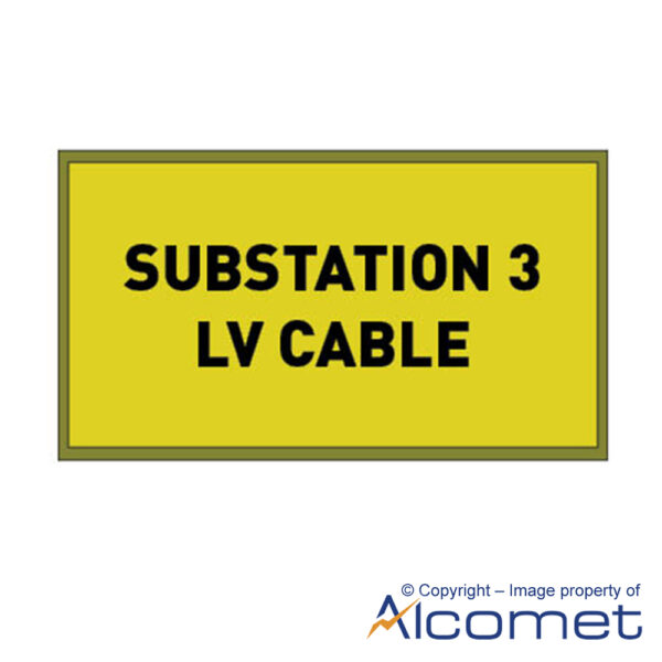 Substation Cable Identification Plate | Alcomet