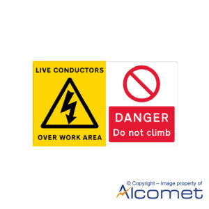 Live Conductors Do Not Climb Magnetic Sign